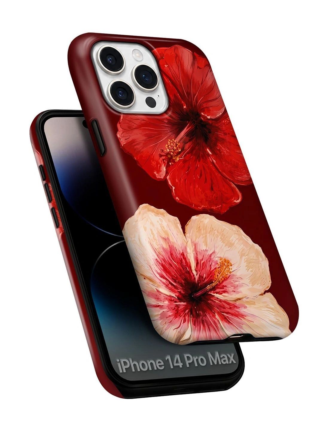 QRIOH Floral Printed iPhone 14 Pro Max Back Case Mobile Accessories-picture-16