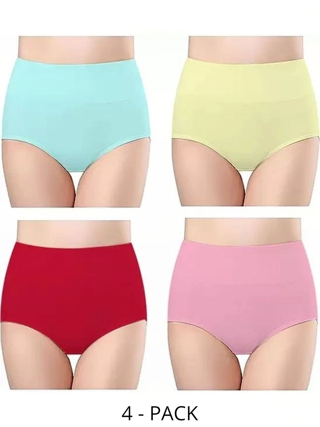 Bebron Women Pack of 4 Assorted Basic Briefs-picture-10