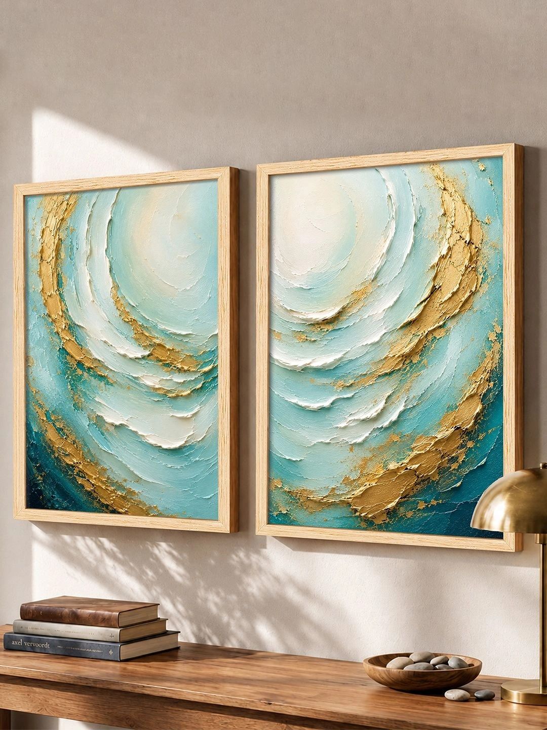 Art Street Beige Set of 2 Piece MDF Wall Paintings-picture-9