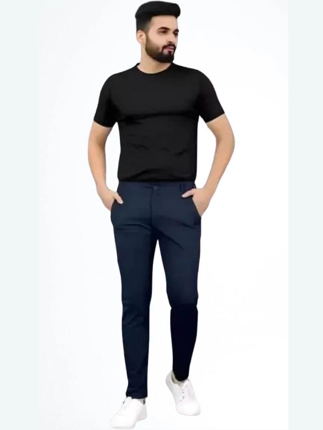 Nitya TrackP Men Smart Slim Fit Trousers-picture-45