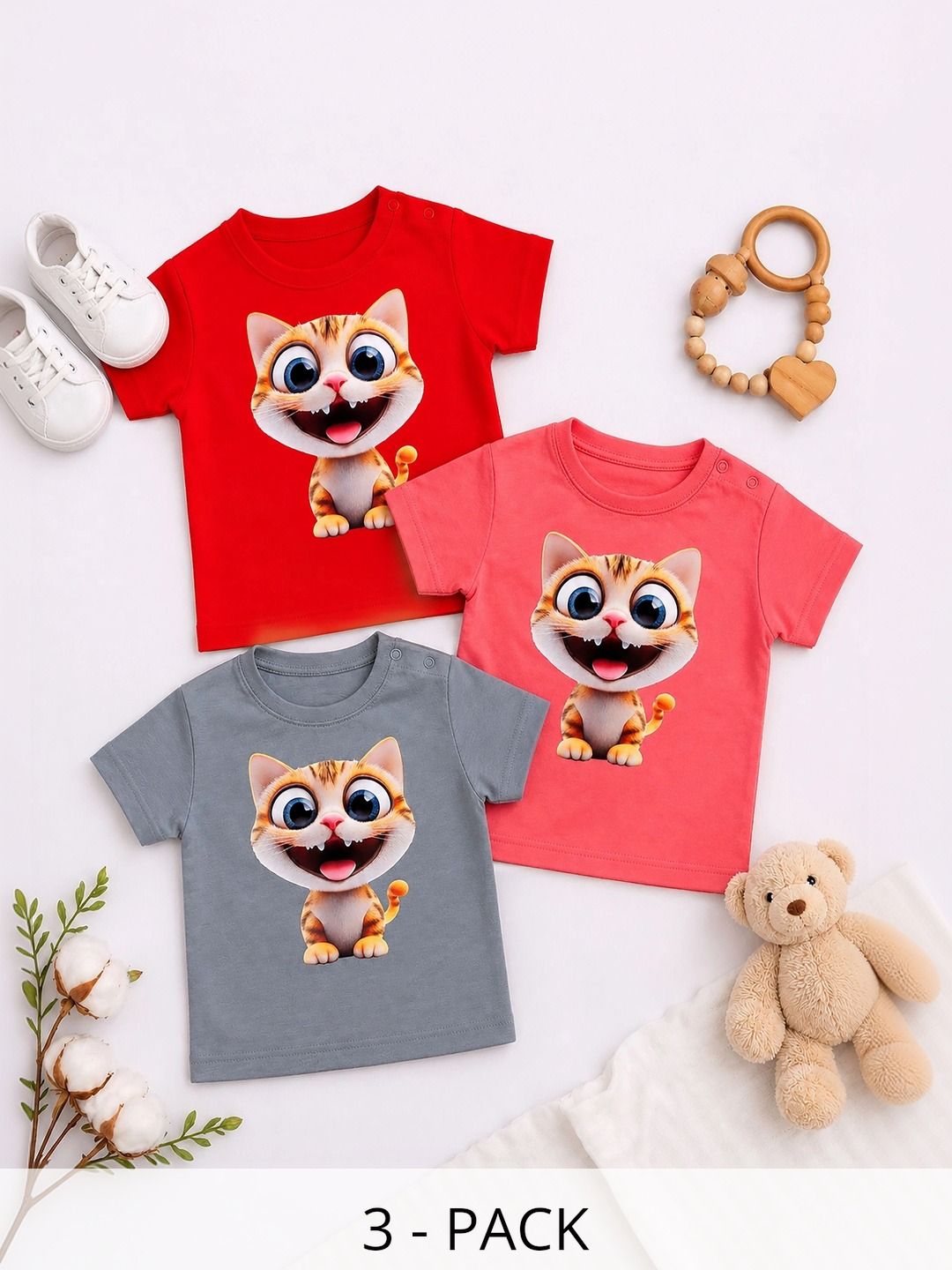 THE MAPLES FASHION Boys 3 Printed T-shirt-picture-56
