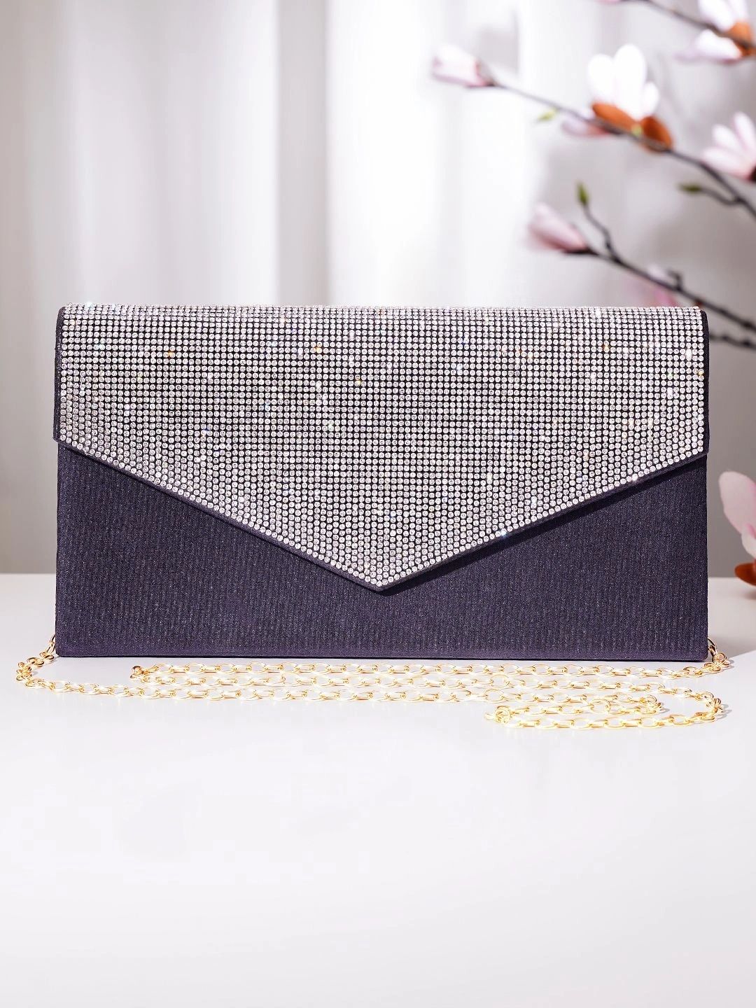 Rubans Embellished Envelope Clutch-picture-13