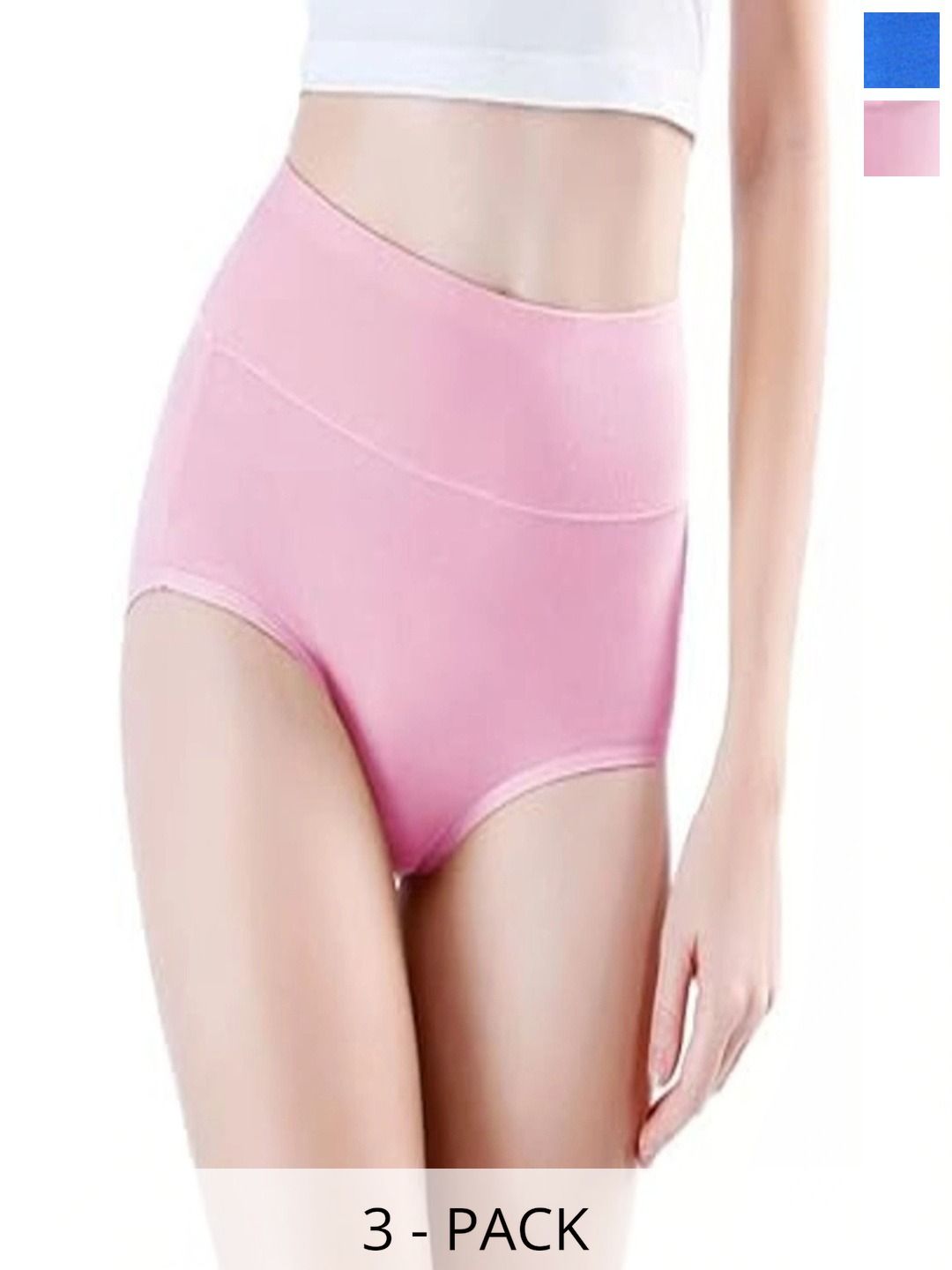 Bebron Women Pack of 3 Assorted Cotton Basic Briefs-picture-25