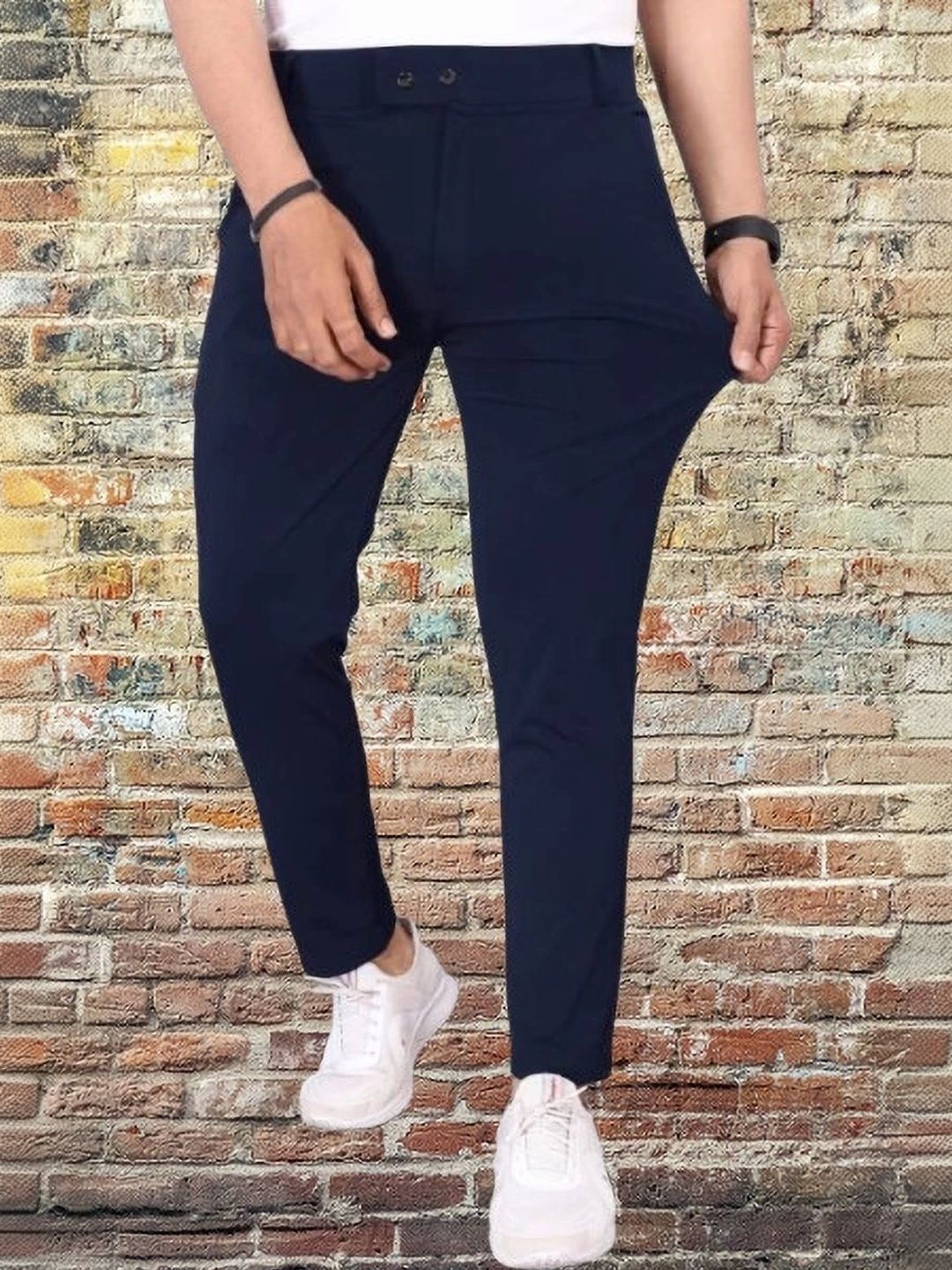 Nitya TrackP Men Smart Slim Fit Trousers-image-36