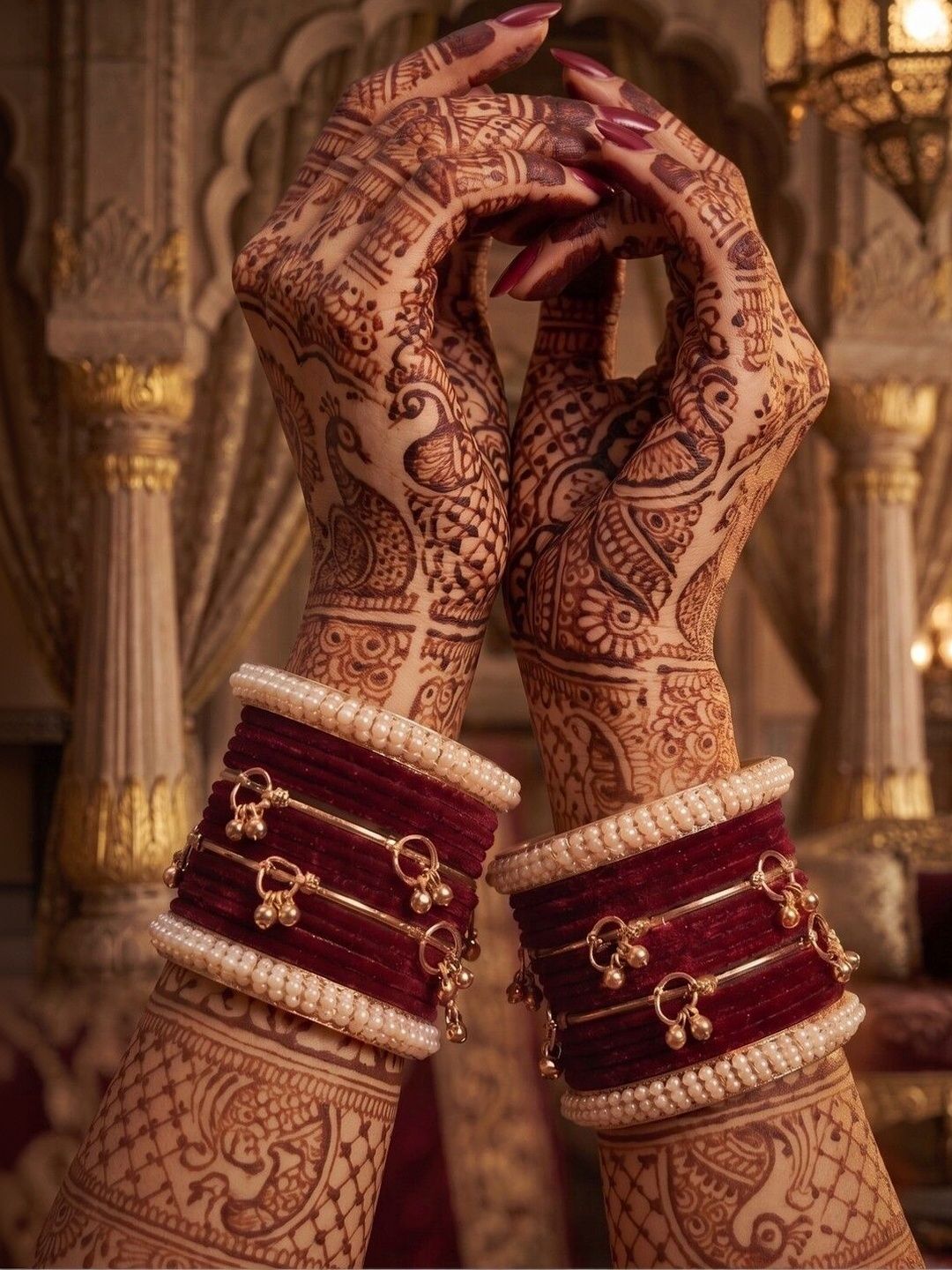 Nui Set of 32 Gold-Plated Beaded Bangles-picture-18