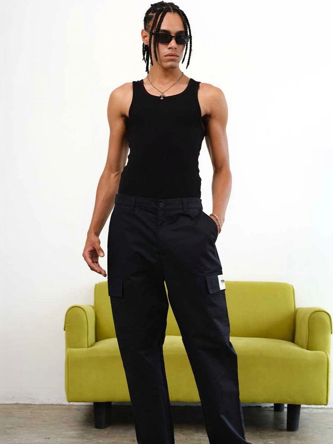 Bonkers Corner Men Cotton Cargos Trousers-picture-15
