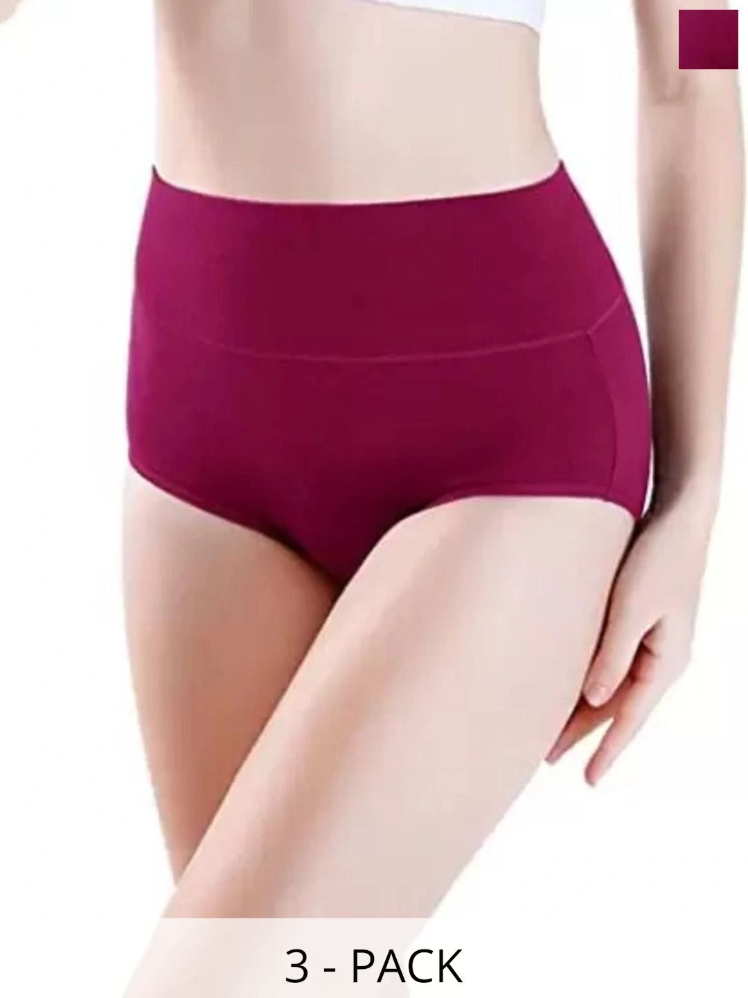Bebron Women Pack of 3 Assorted Cotton Basic Briefs-picture-21