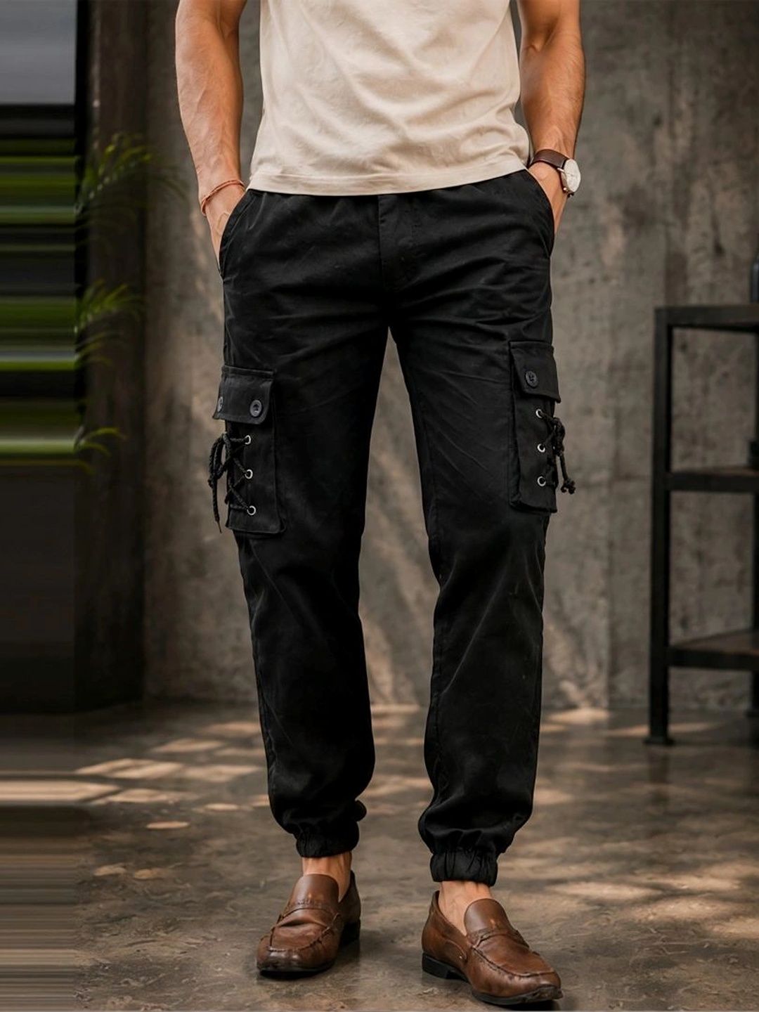 R.Code by The Roadster Life Co. Men Classic Cargos Trousers-picture-53