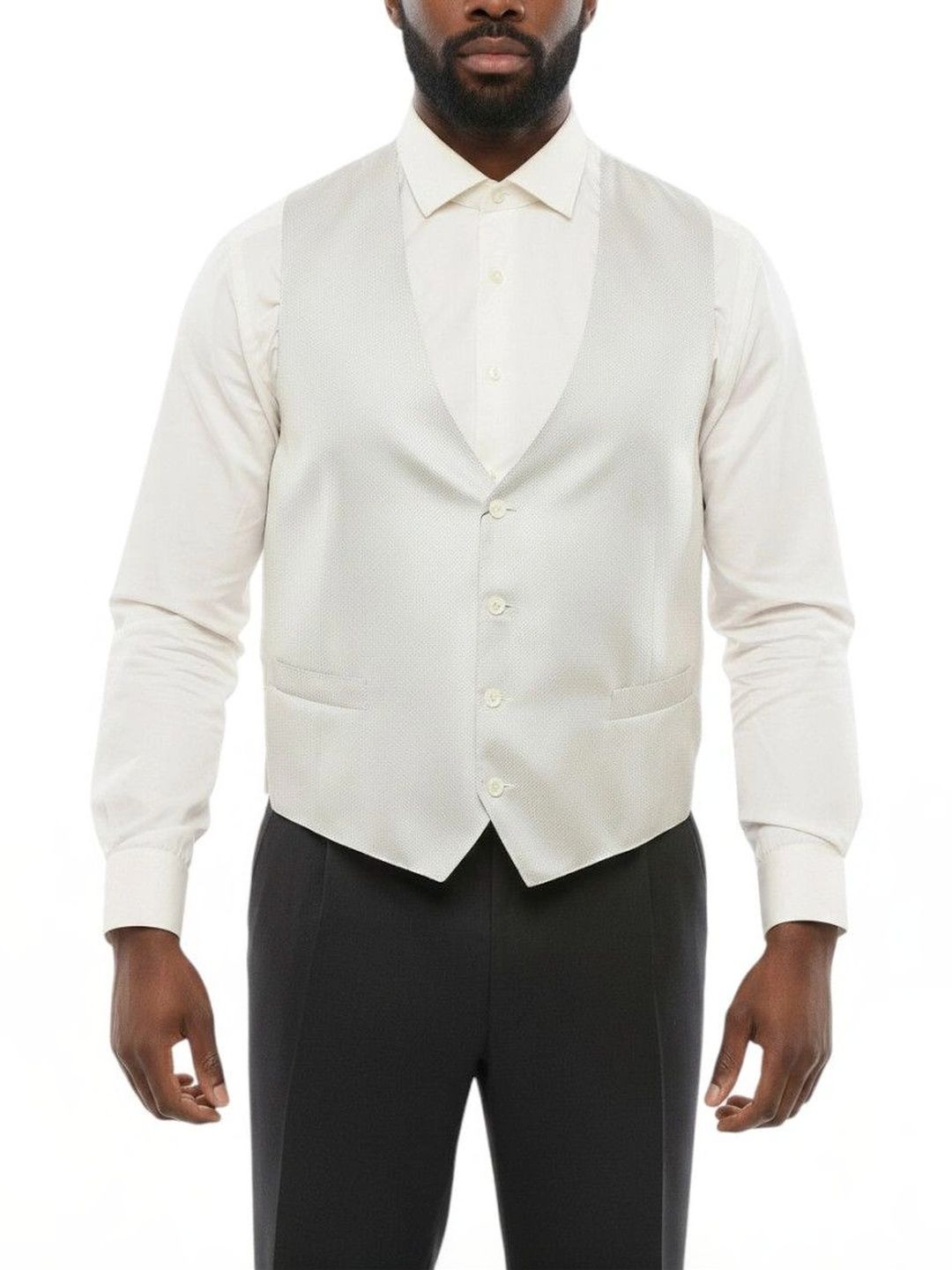 Corneliani Light Grey Textured Waistcoat-picture-41