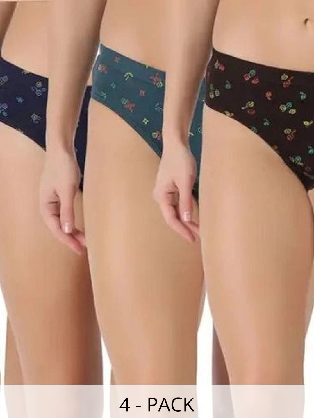 Bebron Women Pack of 4 Printed Assorted Bikini-image-40