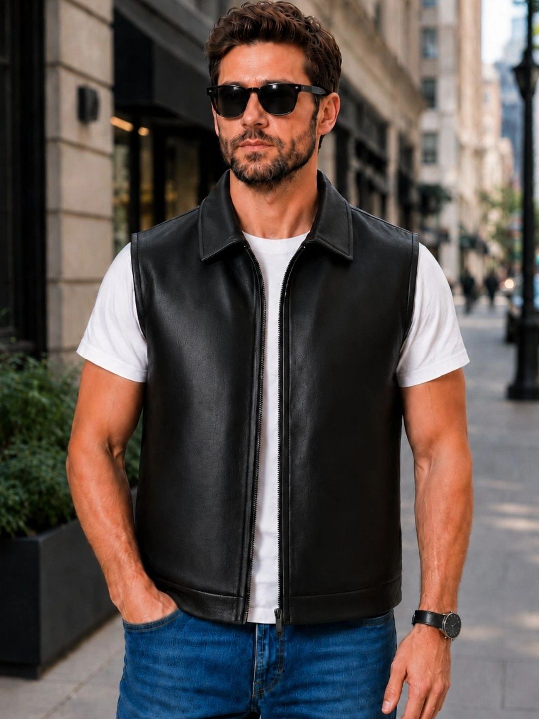 Raxedo Men Leather Training or Gym Jacket-picture-52