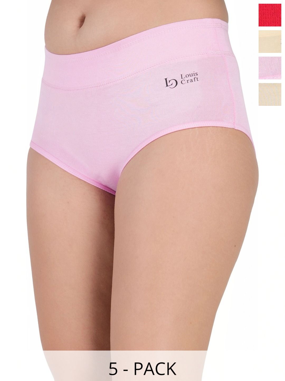 Bebron Women Pack of 5 Assorted Basic Briefs-picture-26