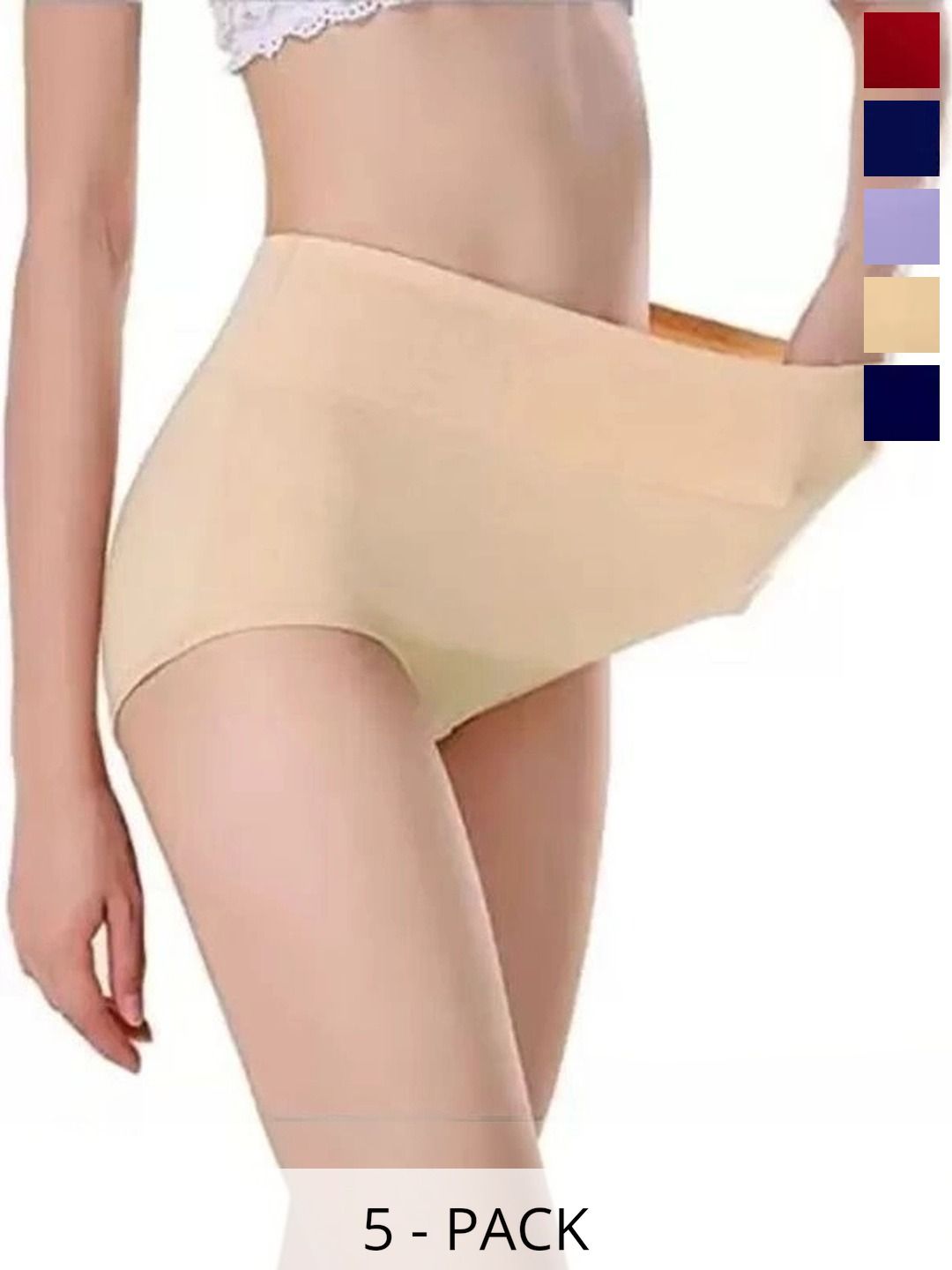 Bebron Women Pack of 5 Assorted Basic Briefs-picture-51