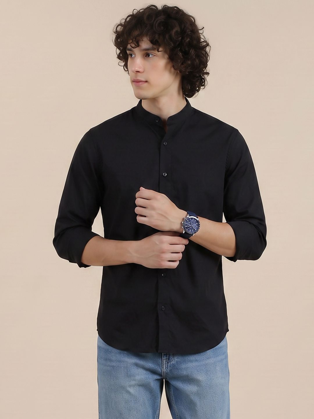 United Colors of Benetton Band Collar Casual Shirt-picture-18