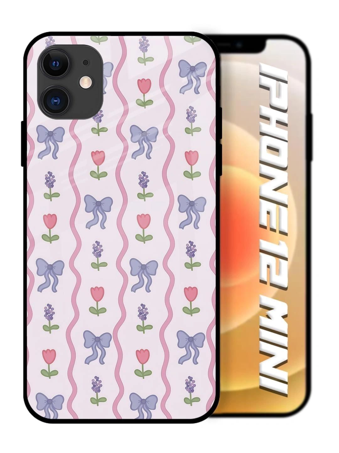 QRIOH Floral Printed iPhone 12 Mini Back Case Mobile Accessories-image-3