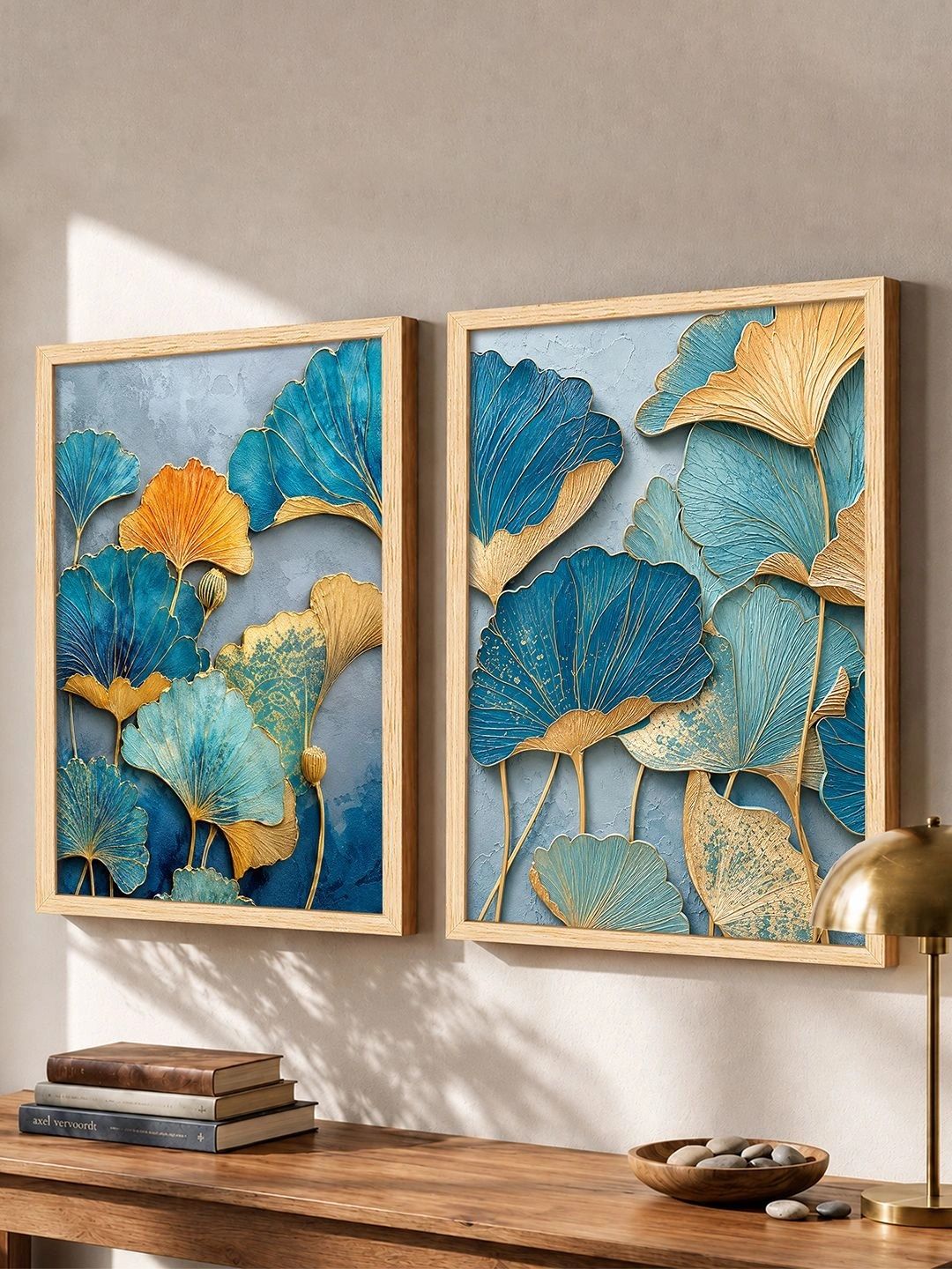 Art Street Beige Set of 2 Piece MDF Other Wall Paintings-picture-34