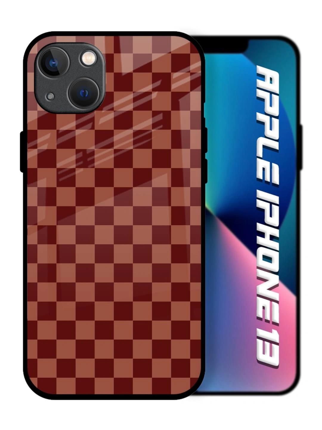QRIOH Geometric Printed iPhone 13 Back Case Mobile Accessories-image-32