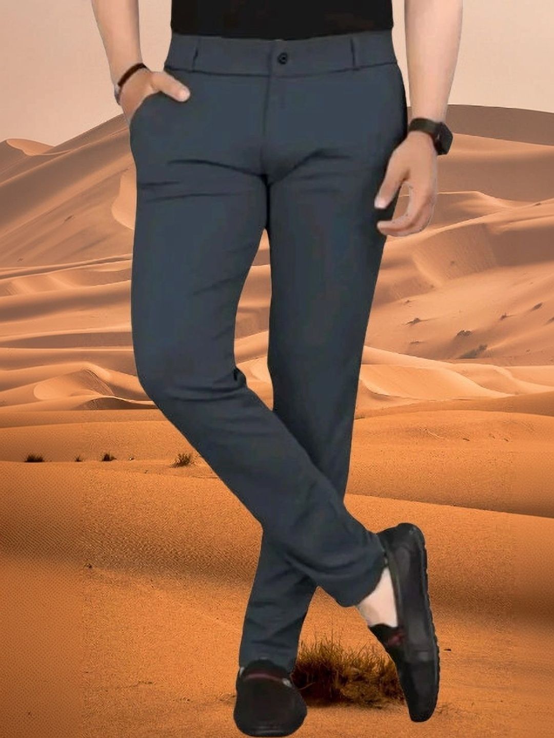 Nitya TrackP Men Smart Slim Fit Trousers-picture-56