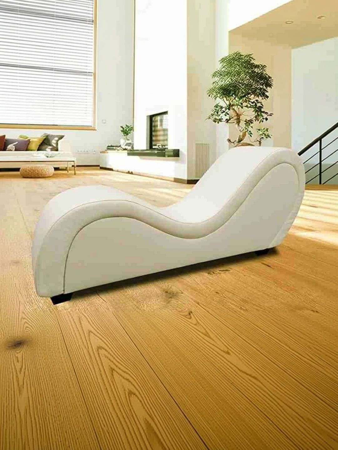 INDIAWOODMART Cream Self Design Sheesham Wood Lounge Chair-picture-17