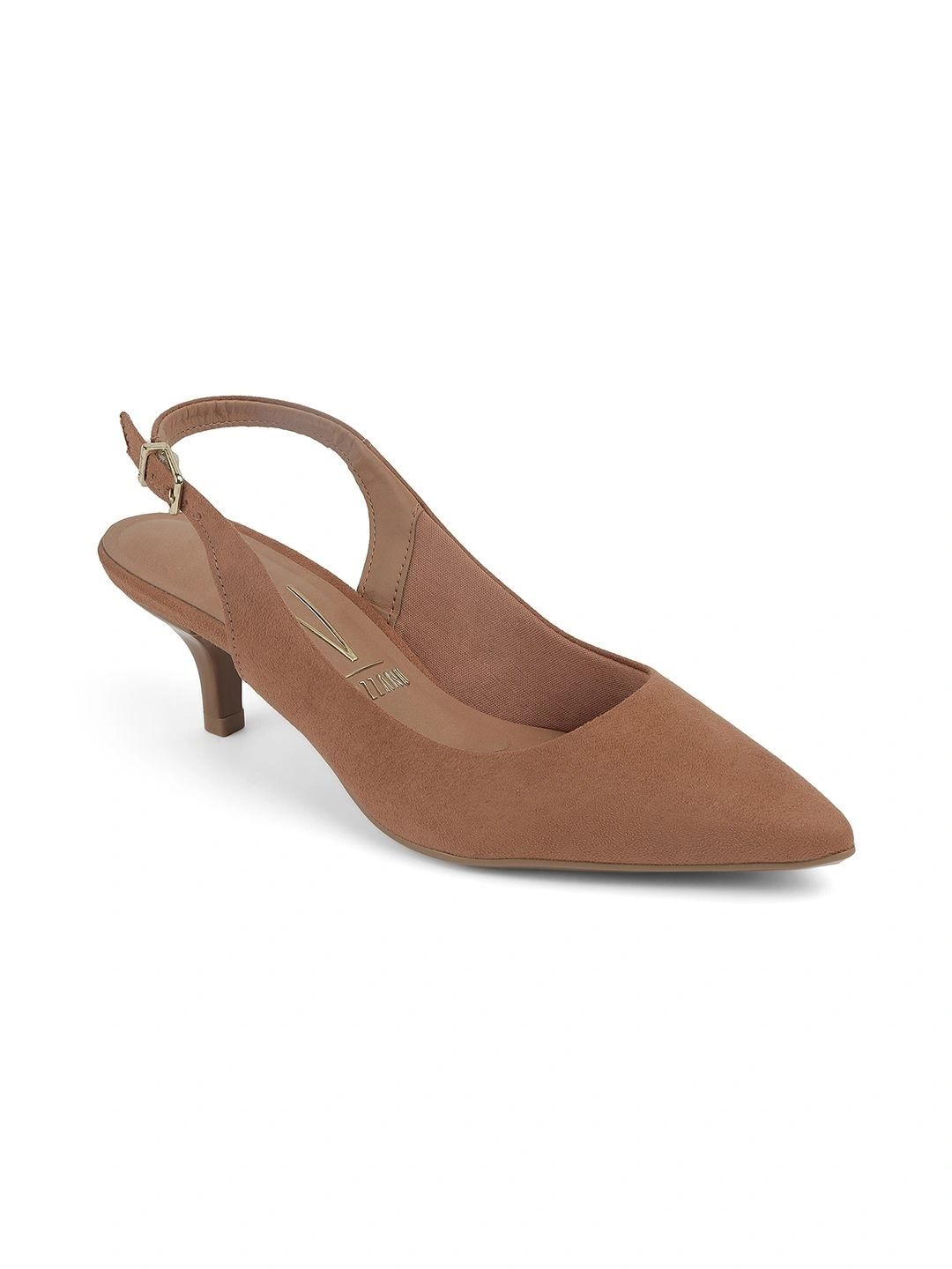 Vizzano Suede Kitten Pumps with Buckles-picture-45