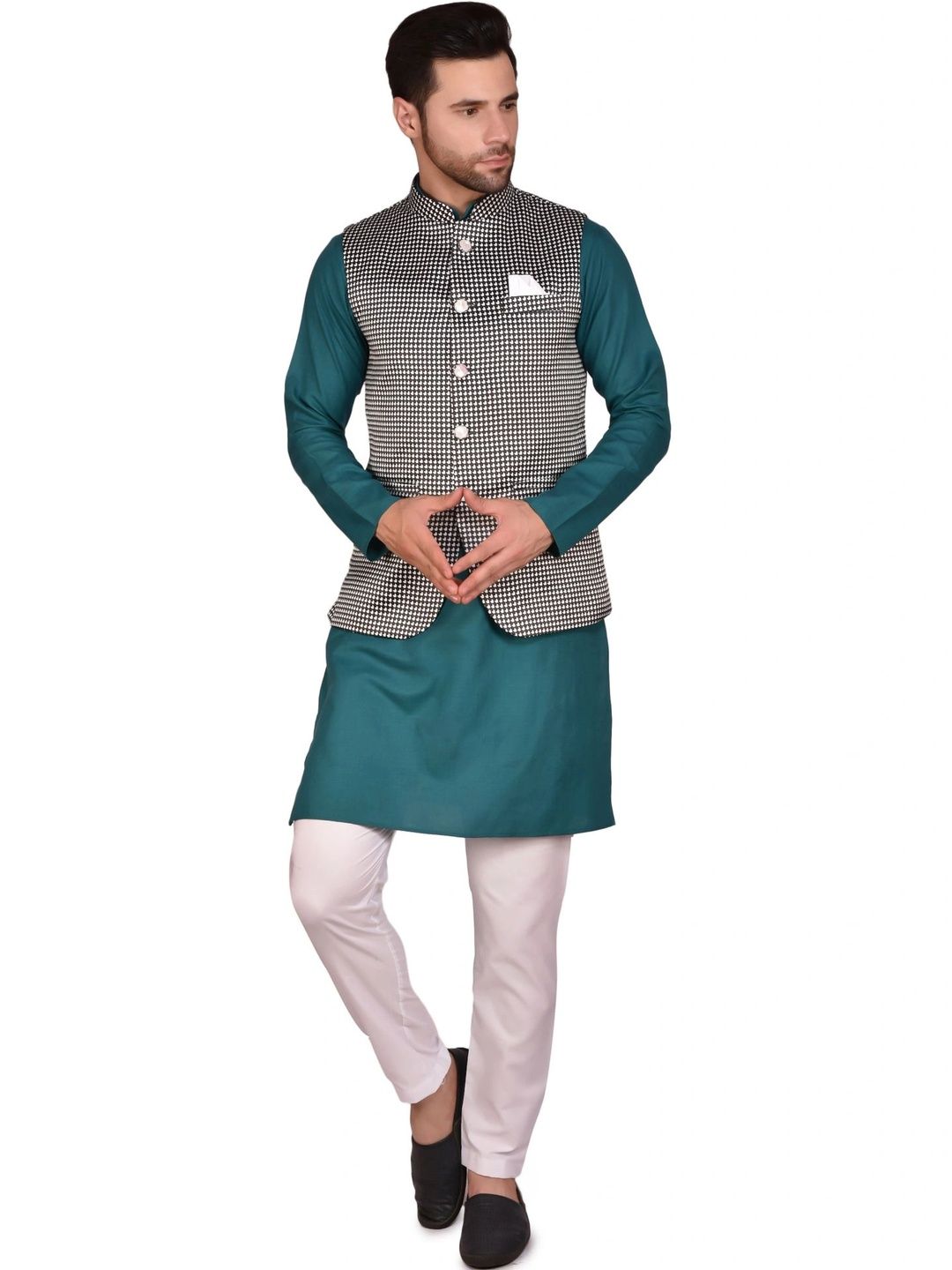Moda Rapido Men Regular Pure Cotton Kurta with Trousers-picture-37