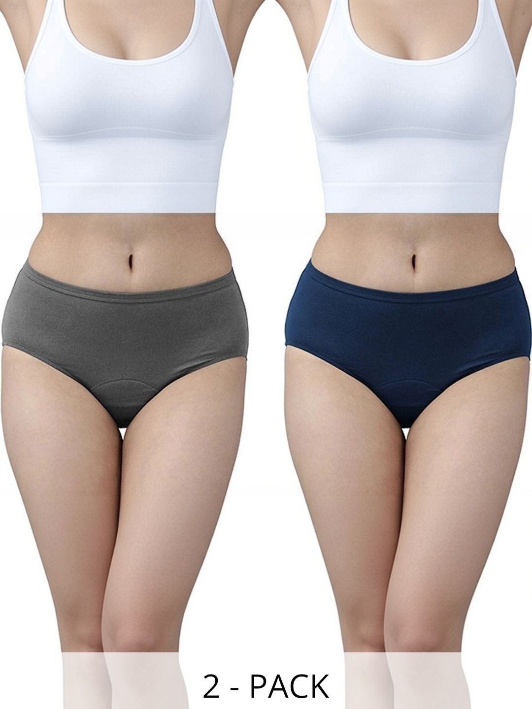Bebron Women Pack of 2 Assorted Cotton Period Briefs-picture-39