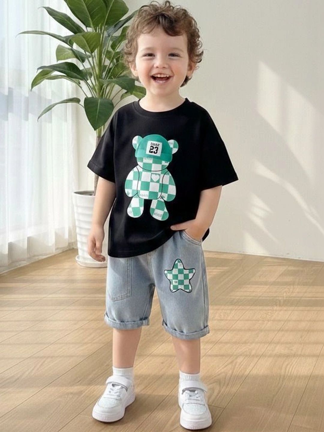 SRP COLLECTION Unisex Kids Printed T-shirt with Shorts-image-45
