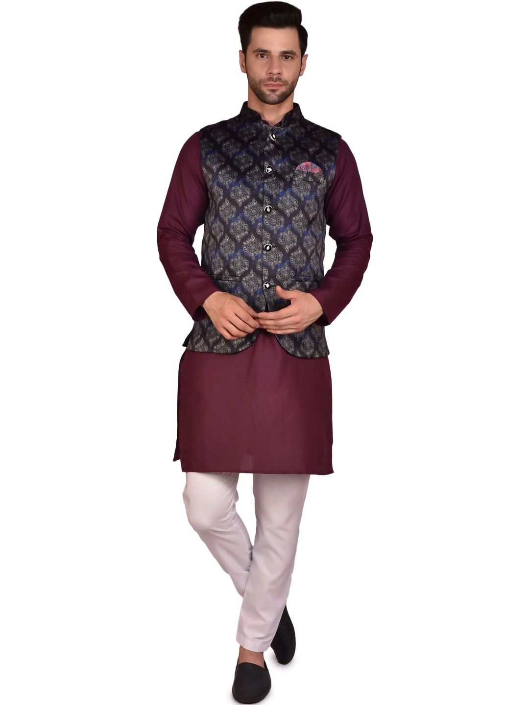 Moda Rapido Men Regular Pure Cotton Kurta with Pyjamas-picture-39