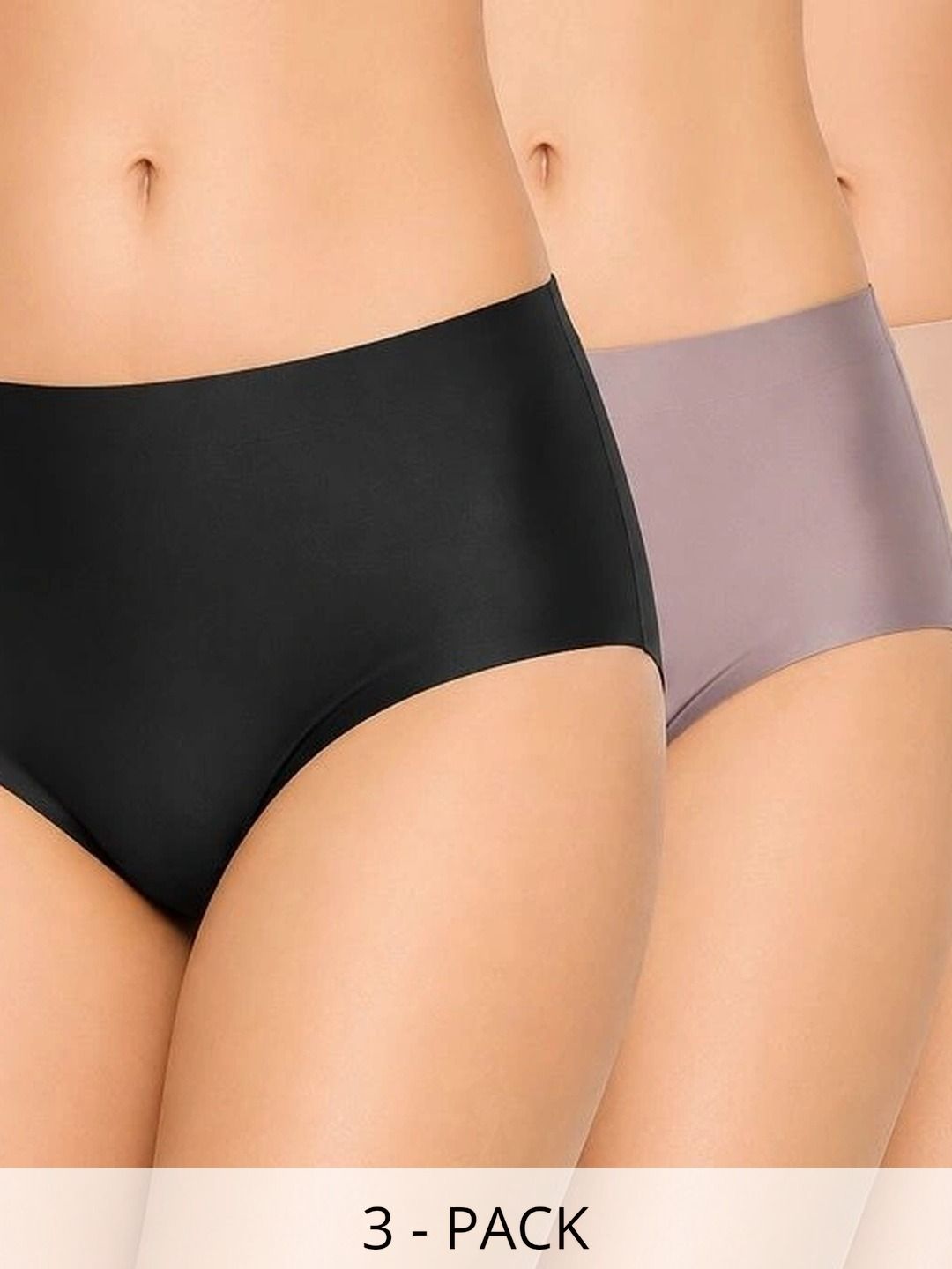 GLOVISH Women Pack of 3 Assorted Basic Briefs-image-8