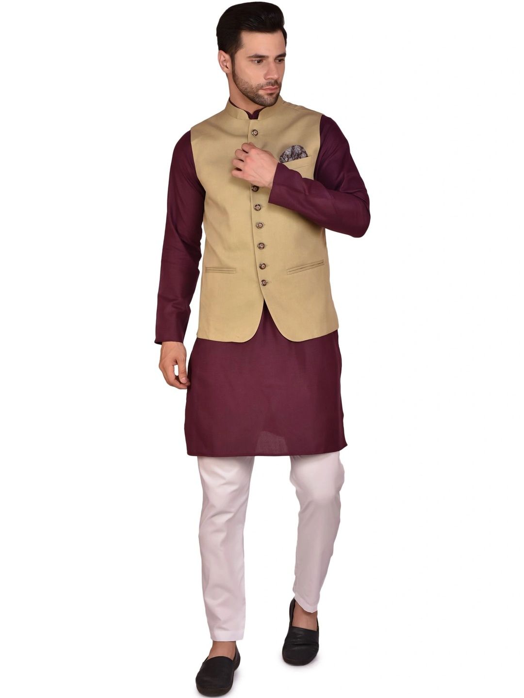 Moda Rapido Men Regular Pure Cotton Kurta with Trousers-picture-10