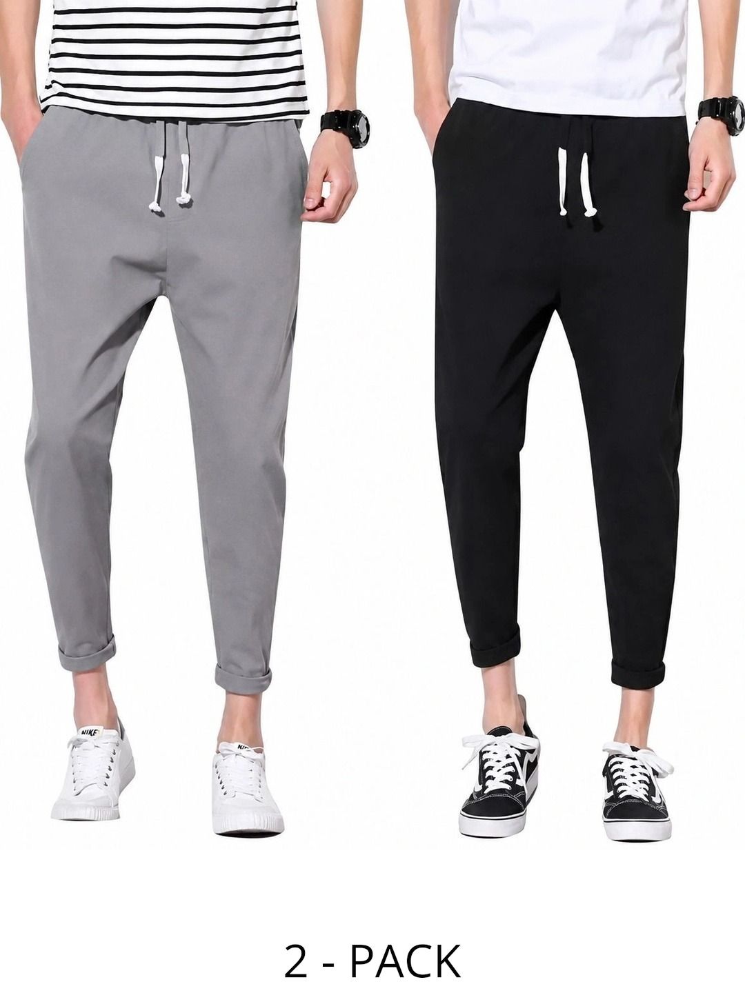 MFB Men Pack of 2 Regular Fit Dry Fit Training Joggers-picture-30