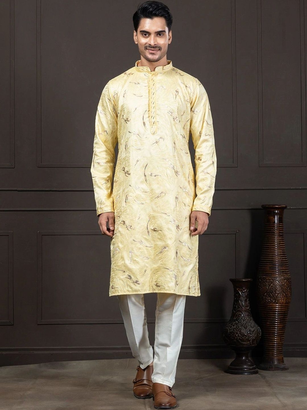 EKYAA Men Ethnic Motifs Kurta-picture-38