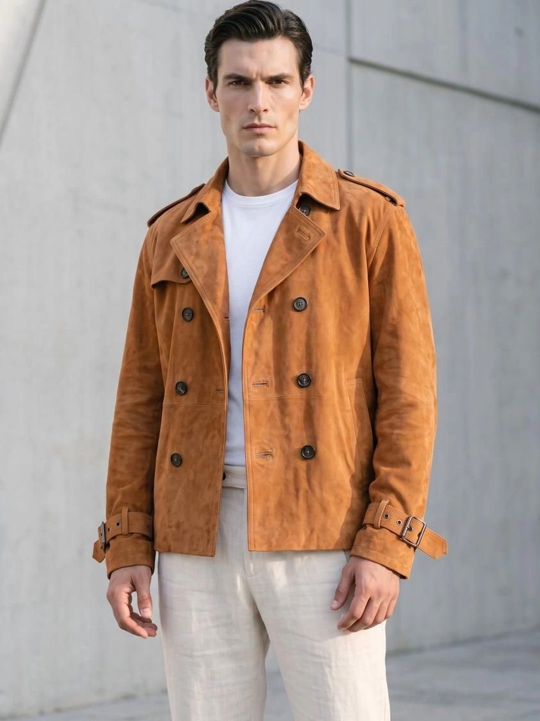 Mark Styling Men Suede Tailored Jacket-image-30