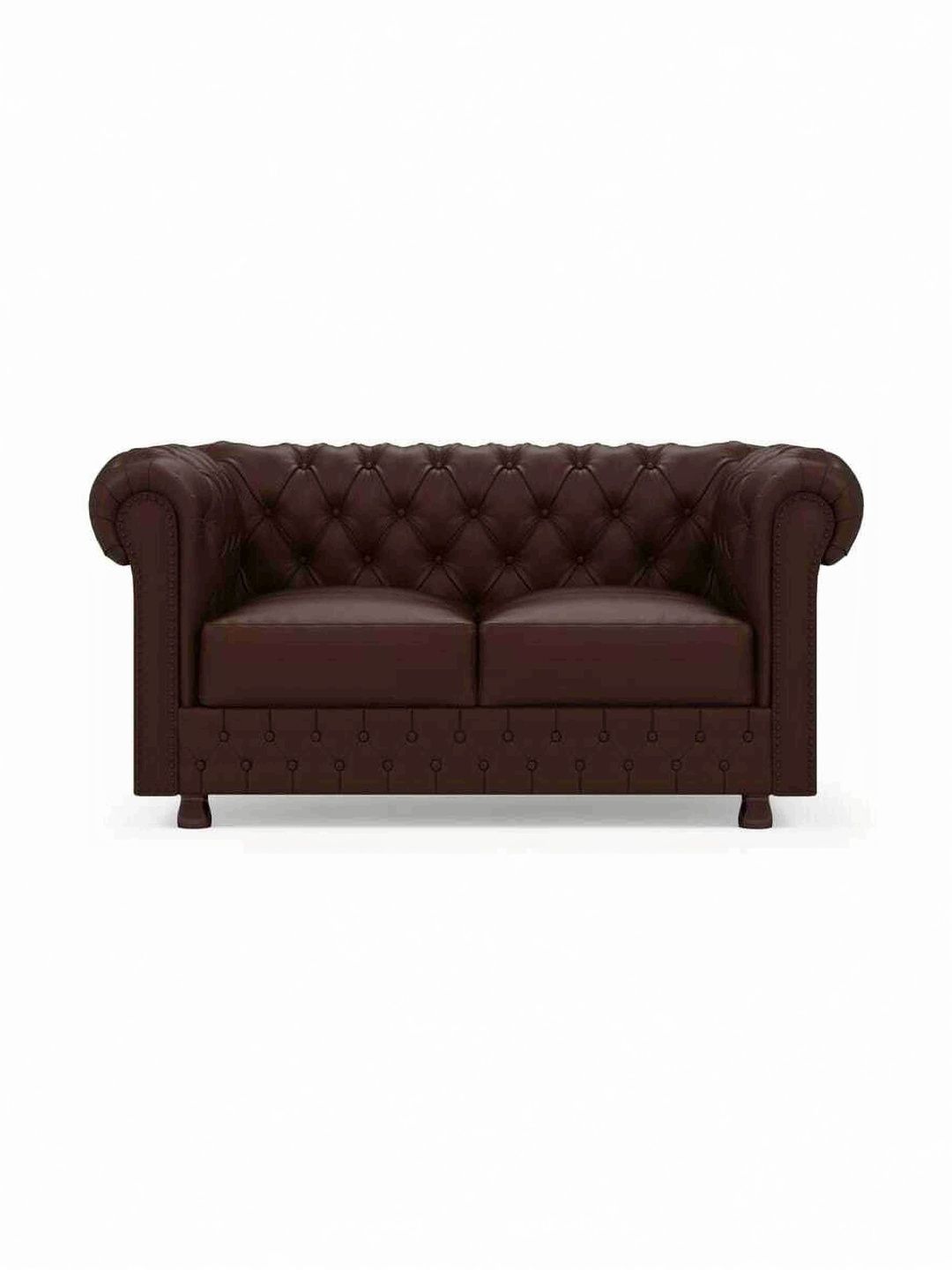 INDIAWOODMART Brown Textured 2 Seater Sofa-picture-57