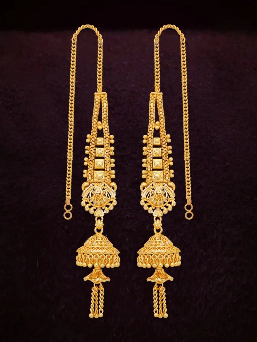 Raj And Deb Geometric Jhumkas Earrings-image-43