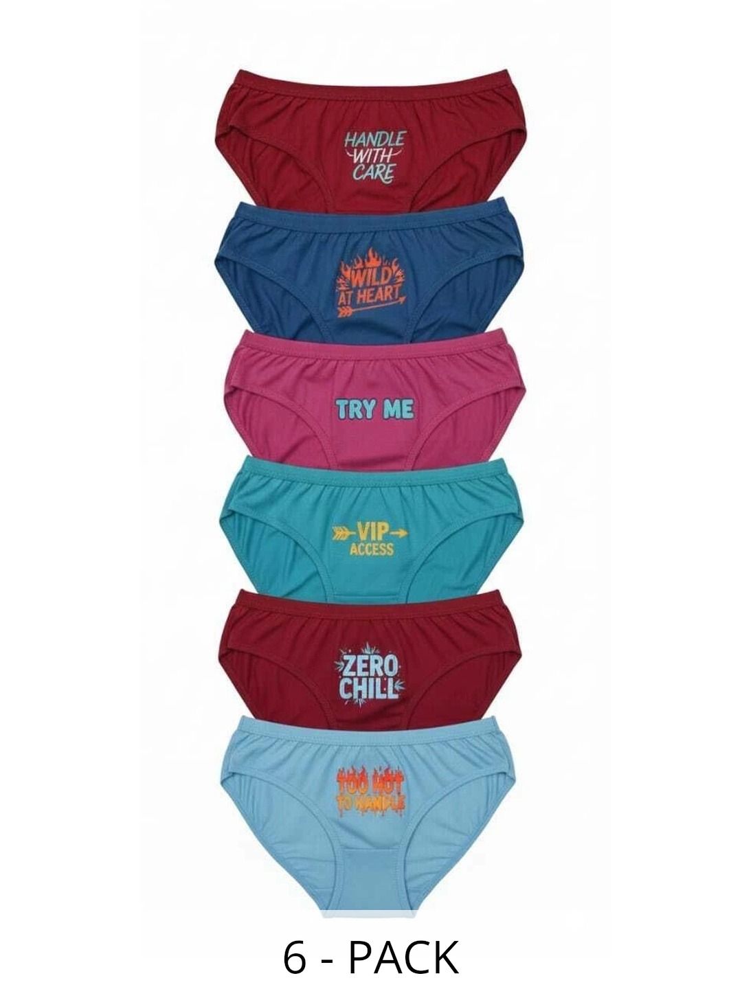 Bebron Women Pack of 6 Printed Assorted Cotton Bikini-picture-33