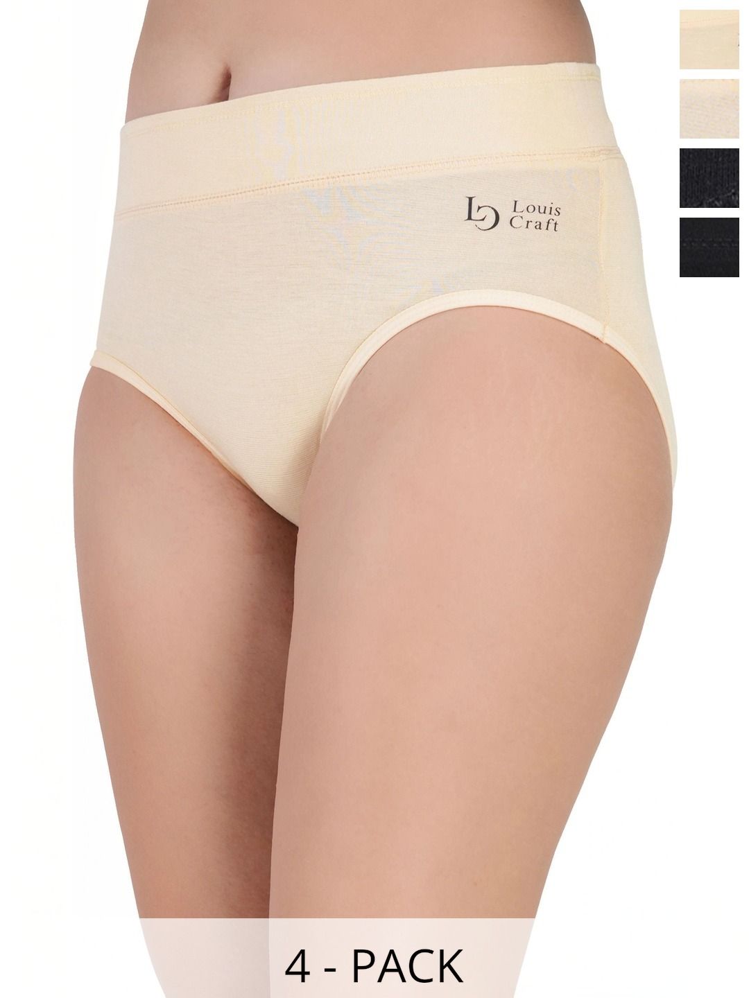 Bebron Women Pack of 4 Assorted Basic Briefs-picture-27