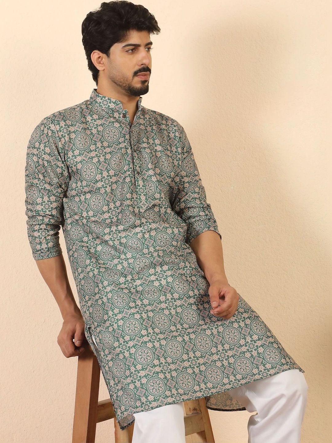 KRAFT INDIA Men Ethnic Motifs Printed Kurta-picture-37