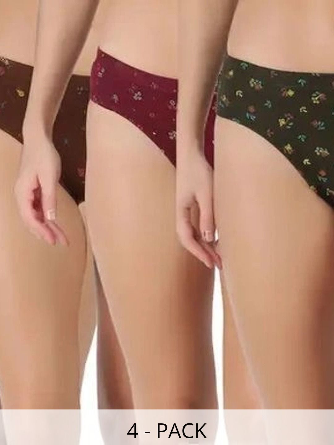 Bebron Women Pack of 4 Printed Assorted Basic Briefs-picture-28