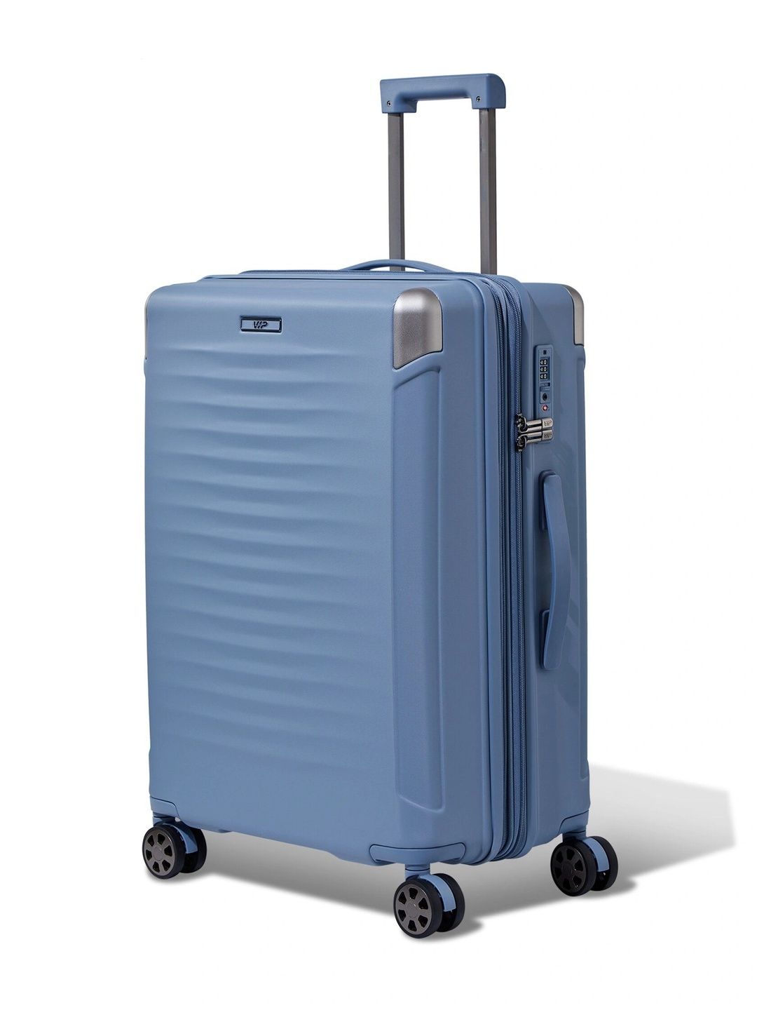 VIP Unisex Shockedge Blue Medium Hard Luggage 66cm Check-in Trolley Bag with TSA Lock-picture-7