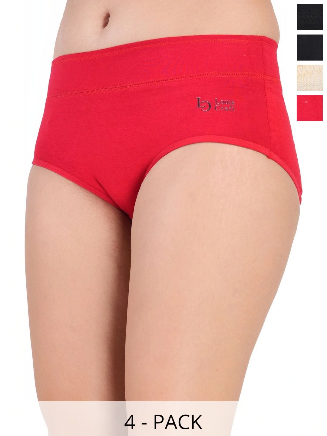 Bebron Women Pack of 4 Assorted Basic Briefs-picture-12