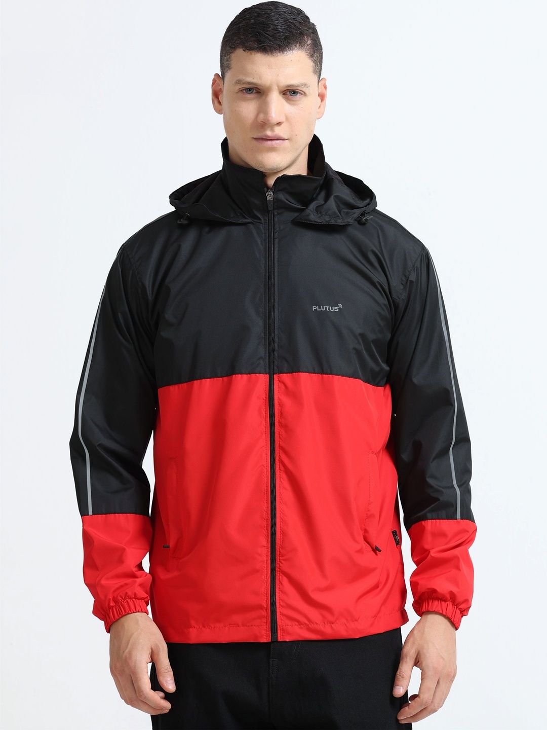 Plutus Men Colourblocked Windcheater Woven Jacket-picture-46
