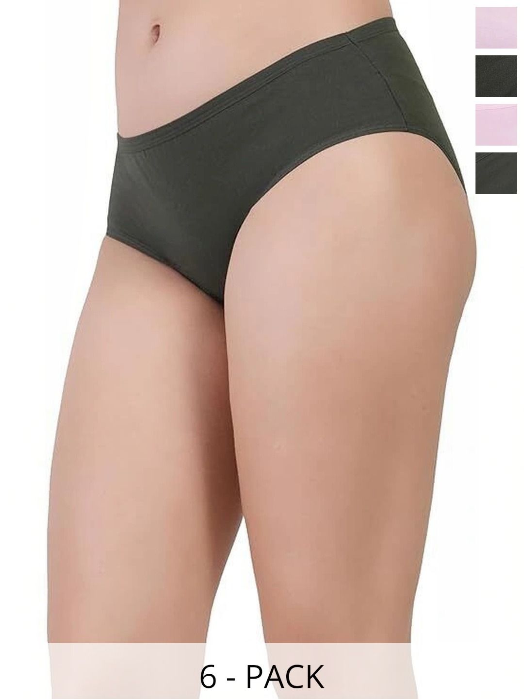 Bebron Women Pack of 6 Assorted Basic Briefs-picture-37