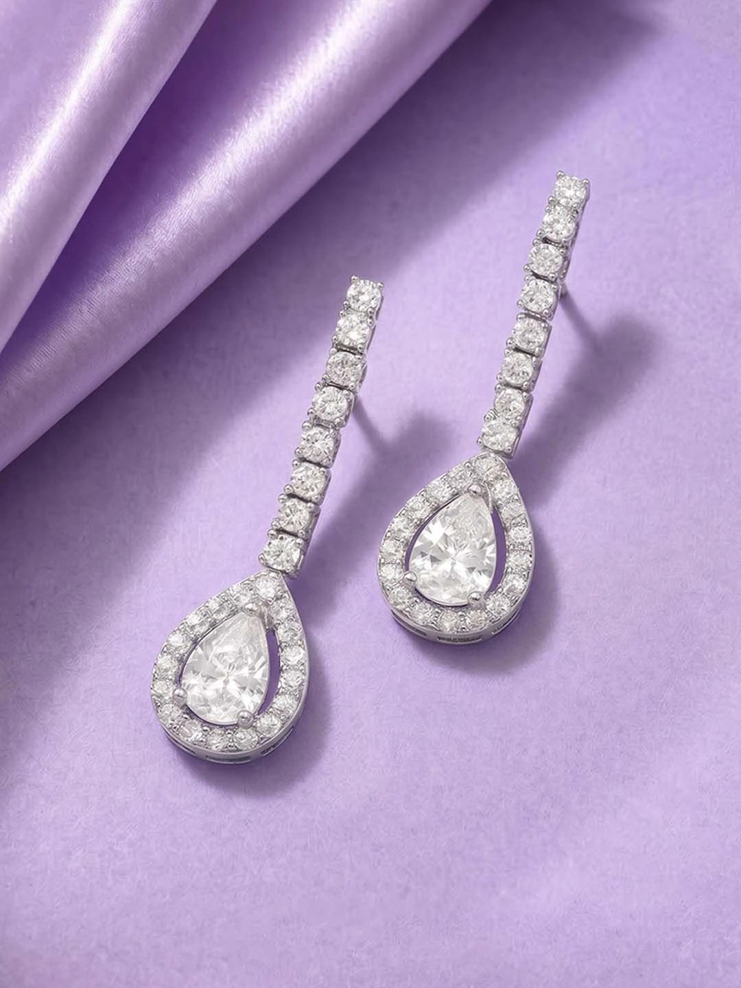 Peora Teardrop Shaped Drop Earrings-picture-40