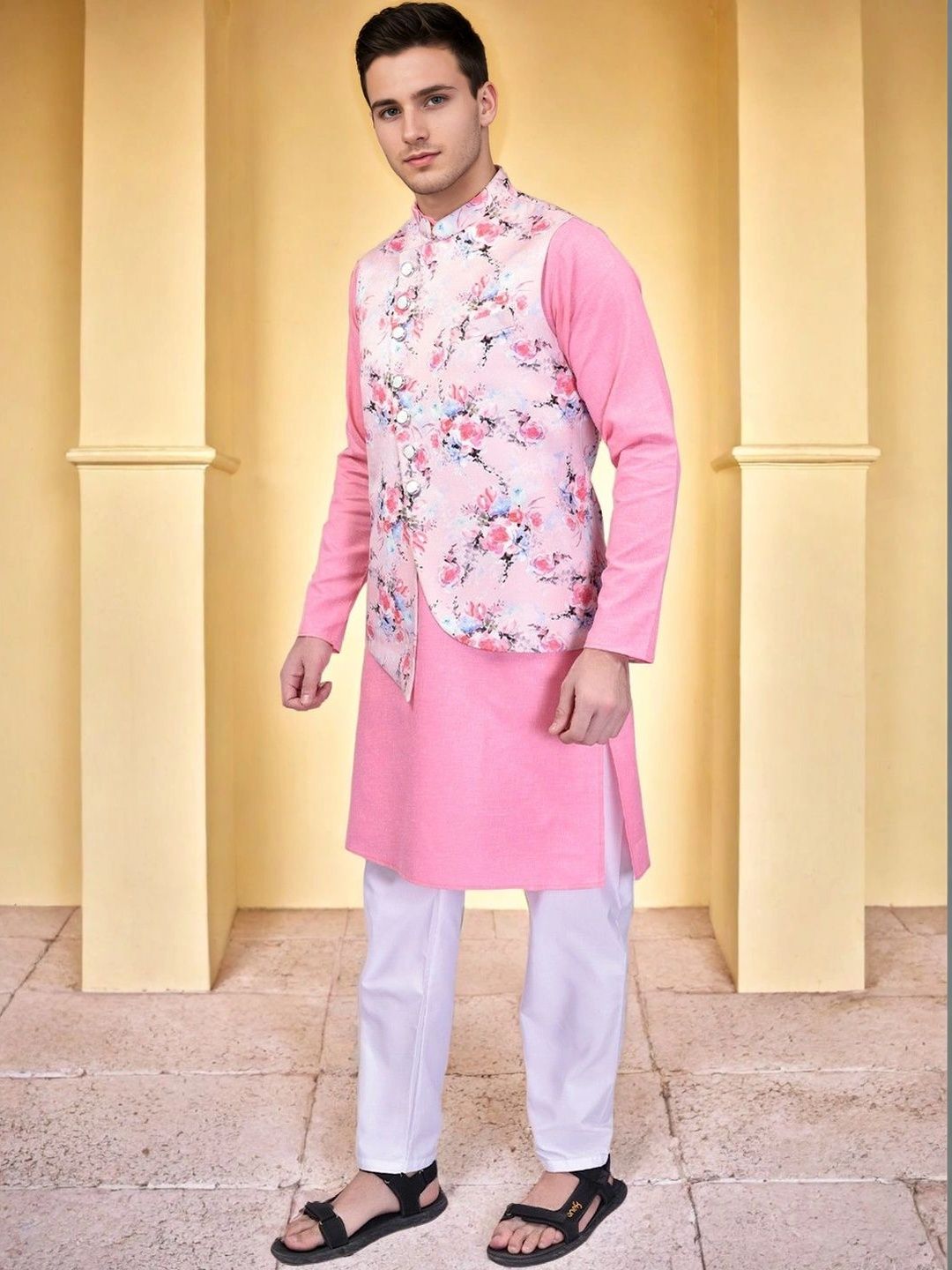 Moda Rapido Men Regular Pure Cotton Kurta with Trousers-picture-49