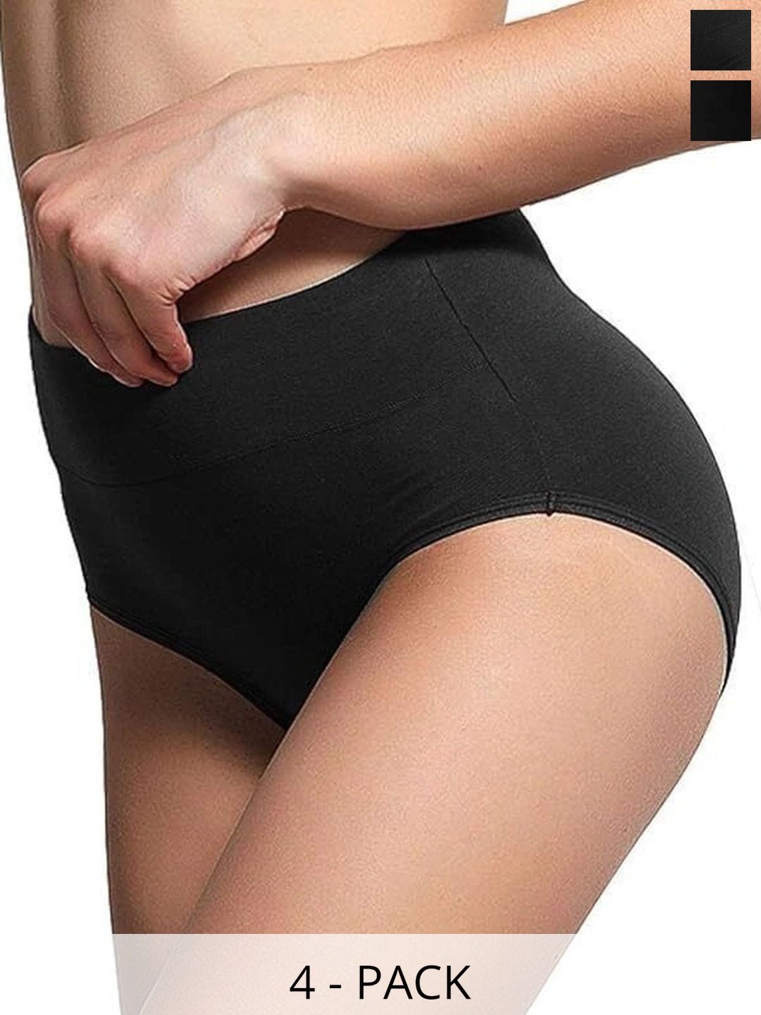 Bebron Women Pack of 4 Assorted Basic Briefs-picture-11