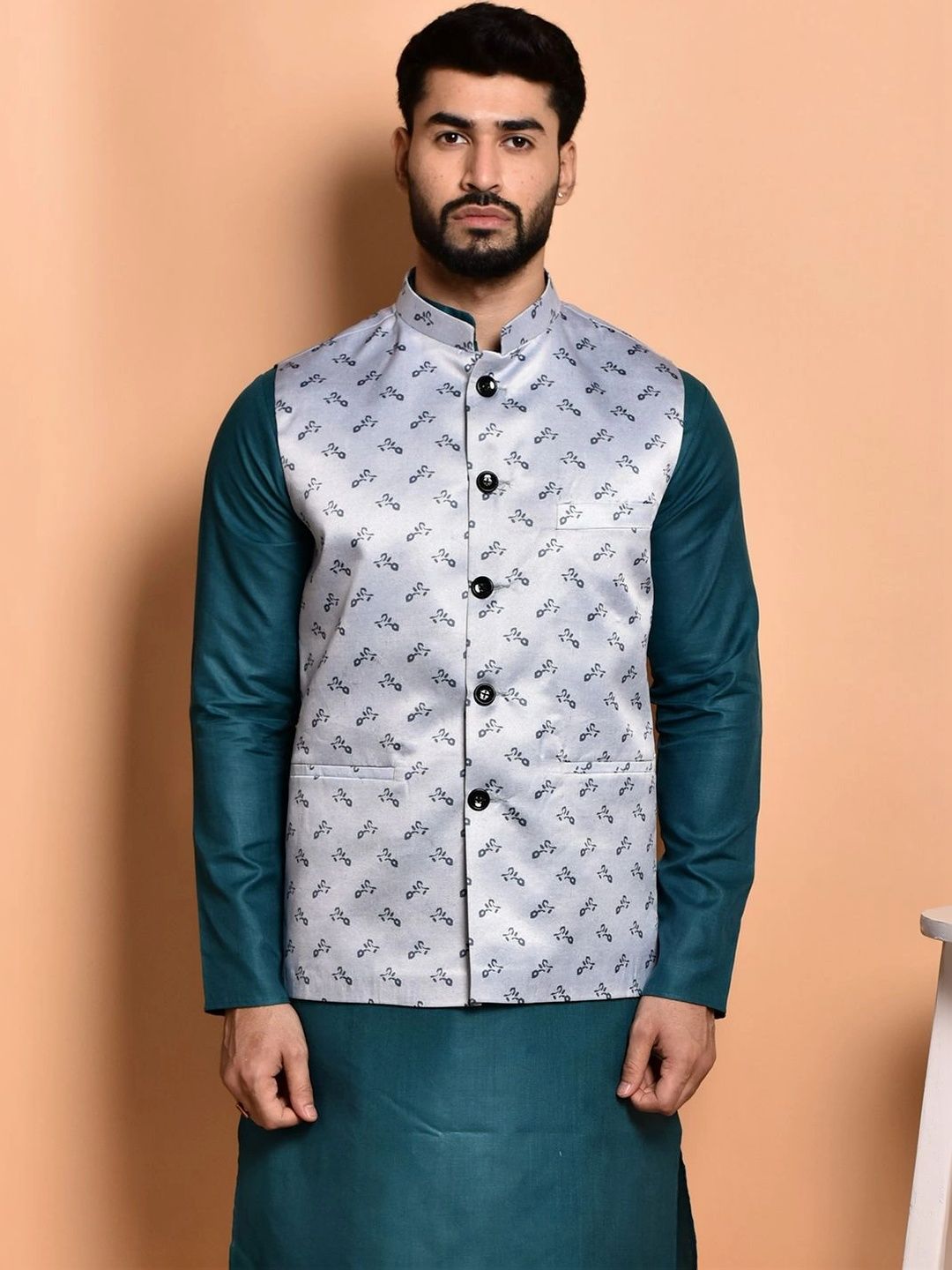 Moda Rapido Men Regular Pure Cotton Kurta with Trousers-picture-25