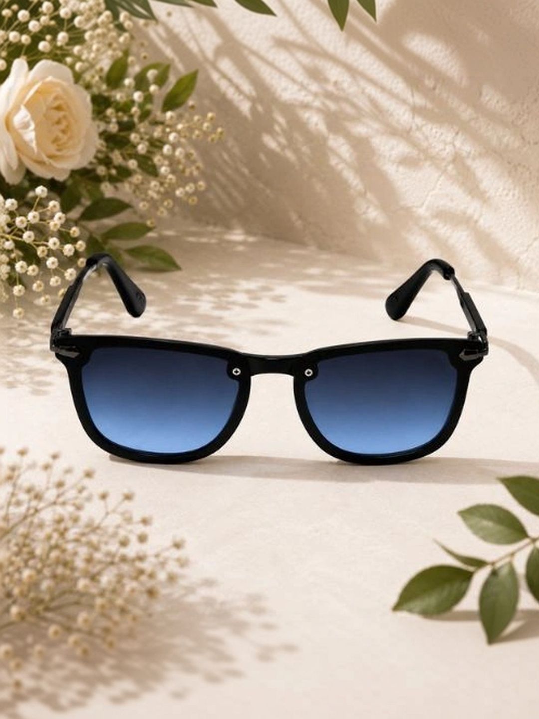 Roadster Unisex Blue Lens & Black Wayfarer Sunglasses with-image-27