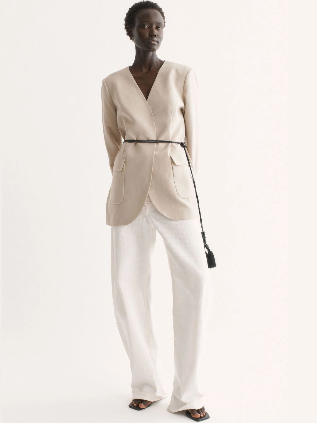 H&m Oversized Tie-belt Blazer-image-20