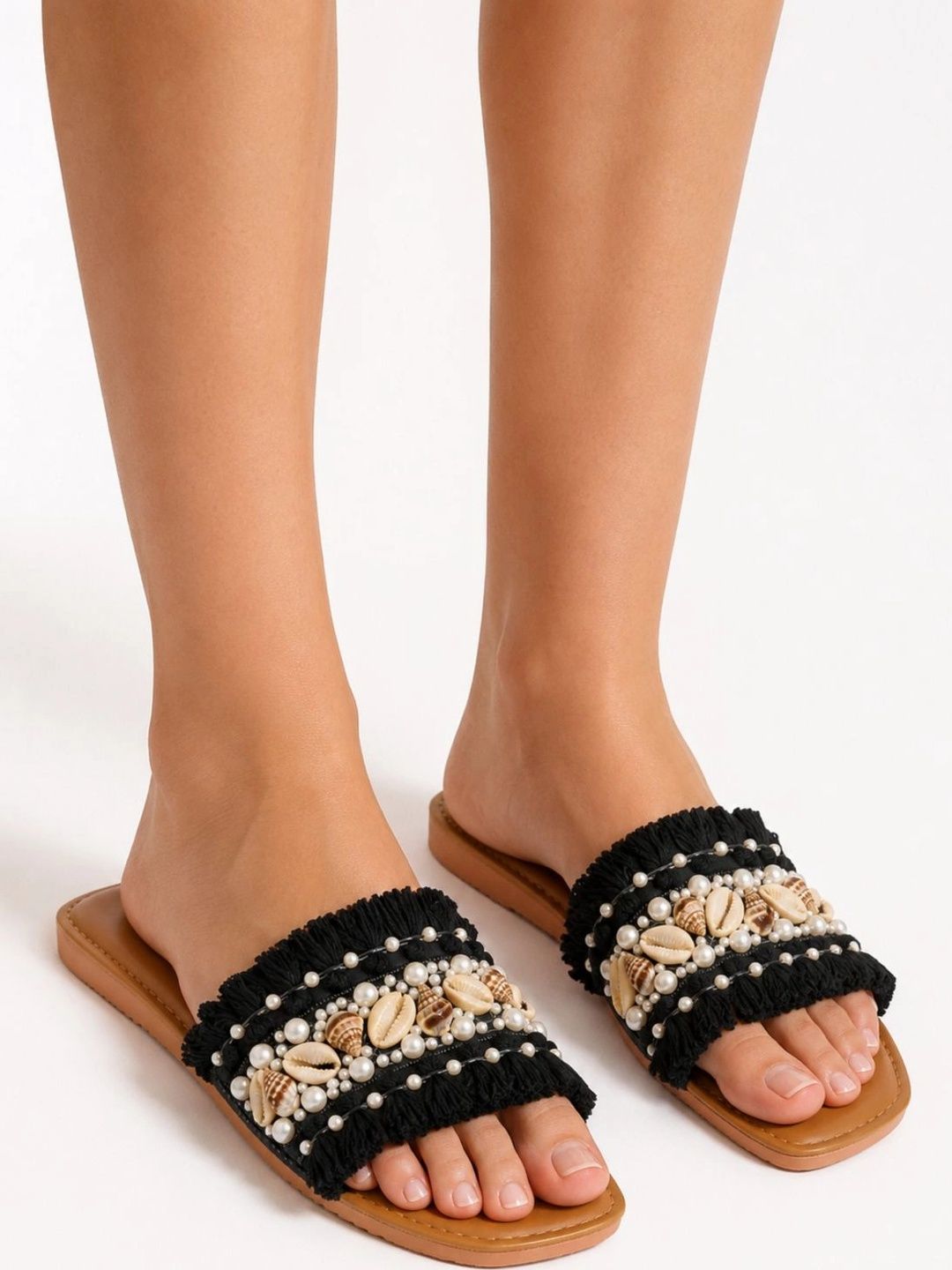 TRIPPLE PATTI Women Embellished Open Toe Flats-image-40